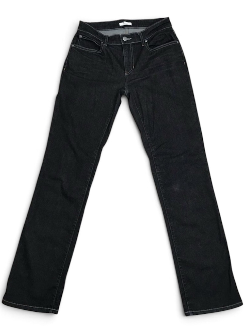 Eileen Fisher Black Skinny Jeans Organic Cotton Stretch Size 4